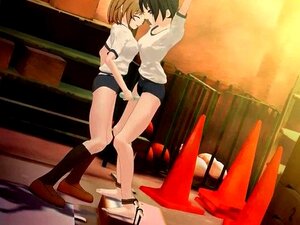 La linda anime atada recibe una dura vibrada en el coño. La linda