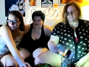 Trío lésbico en webcam