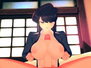 Shouko Komi dando un boobjob Komi-san Hentai sin censura