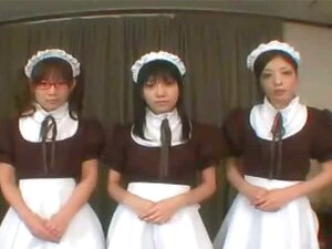 Subtitulado POV Japón mucamas en topless masaje de pies en cuarteto