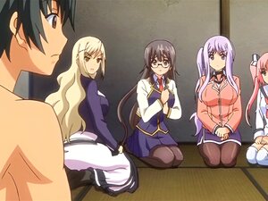 Chicas hentai hermosas folladas en una orgía